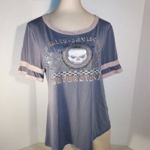 Harley Davidson skull t shirt size L